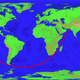 The longest sailable straight line path on Earth.